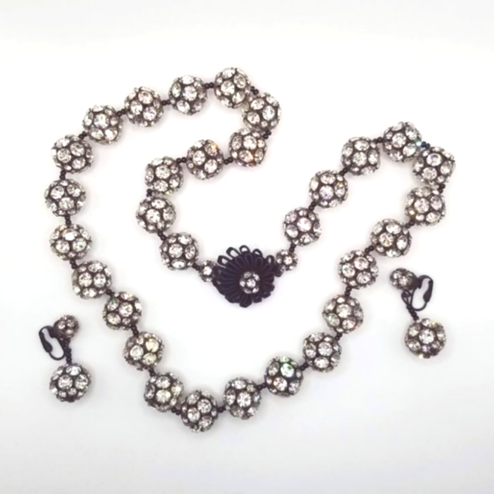 Dalsheim Signed Vintage Necklace & Clip-on Earrings Set